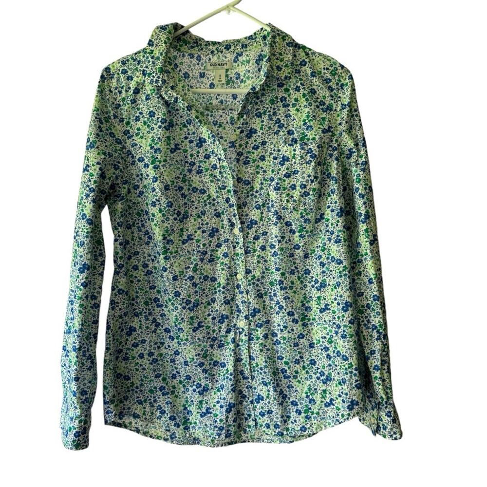 Old Navy Women’s Floral Print Long Sleeve Blouse Sz M